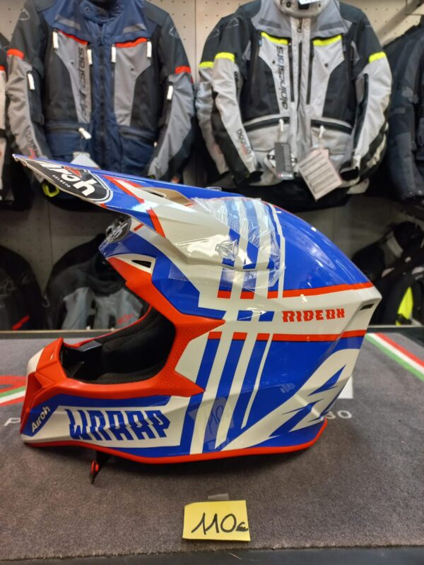 Casco Airoh Wraap Broken Blue Red Gloss
